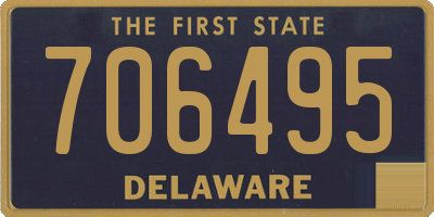 DE license plate 706495