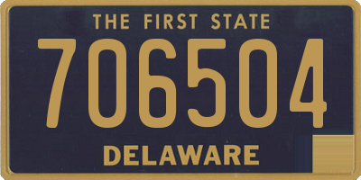 DE license plate 706504