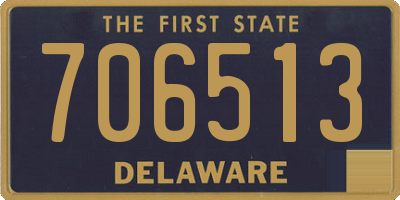 DE license plate 706513