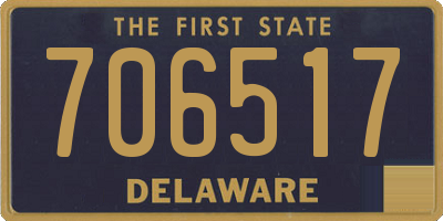 DE license plate 706517