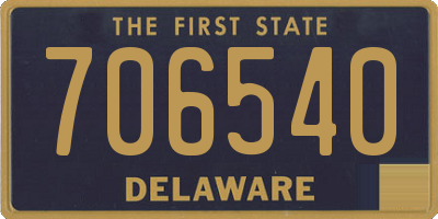 DE license plate 706540