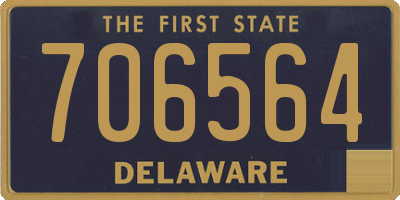 DE license plate 706564