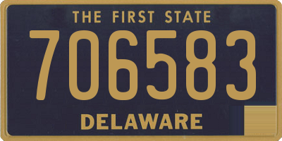 DE license plate 706583