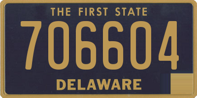 DE license plate 706604