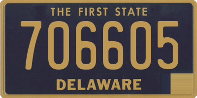 DE license plate 706605