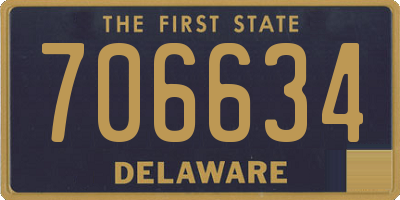DE license plate 706634