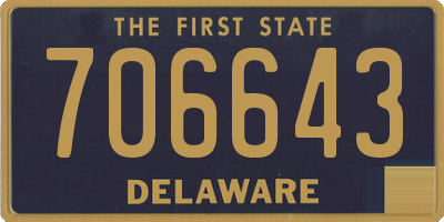 DE license plate 706643