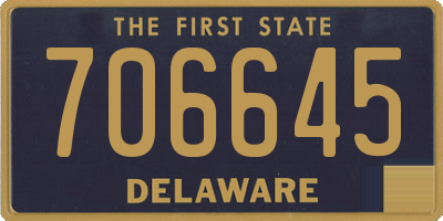 DE license plate 706645