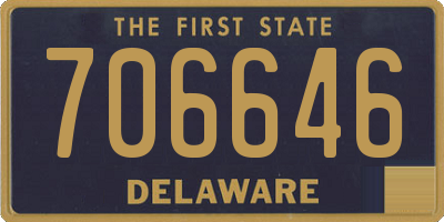 DE license plate 706646