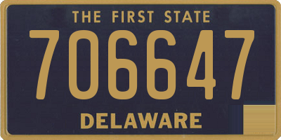 DE license plate 706647