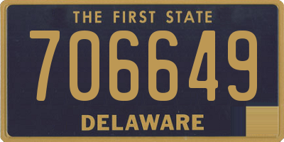 DE license plate 706649