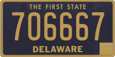 DE license plate 706667