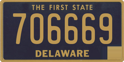 DE license plate 706669