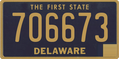 DE license plate 706673