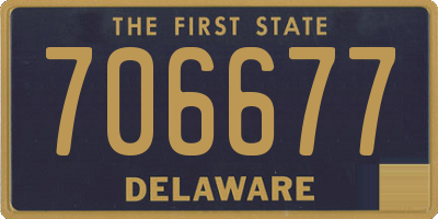DE license plate 706677