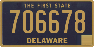 DE license plate 706678