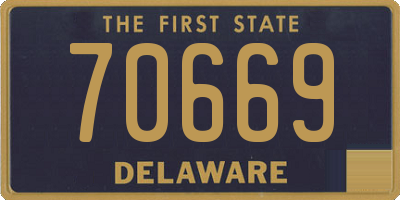 DE license plate 70669