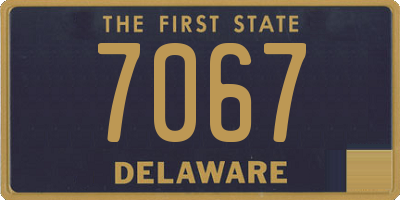 DE license plate 7067