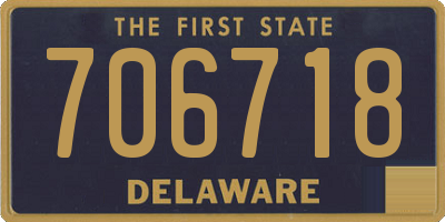 DE license plate 706718