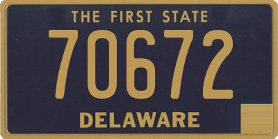 DE license plate 70672