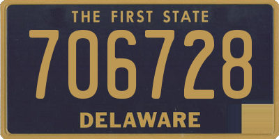 DE license plate 706728