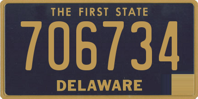 DE license plate 706734