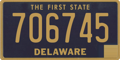 DE license plate 706745