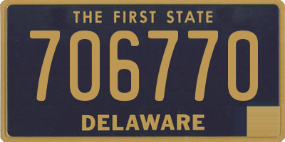 DE license plate 706770