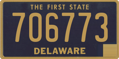 DE license plate 706773