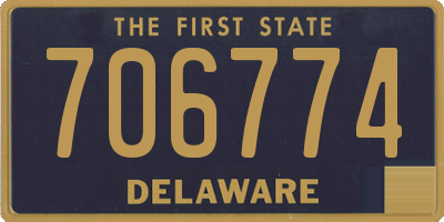 DE license plate 706774