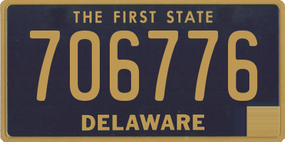 DE license plate 706776