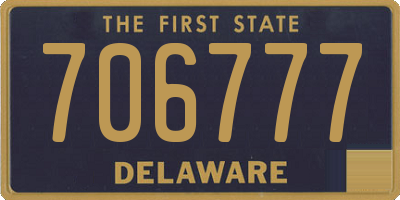 DE license plate 706777