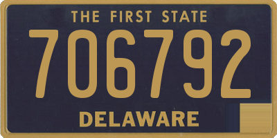 DE license plate 706792