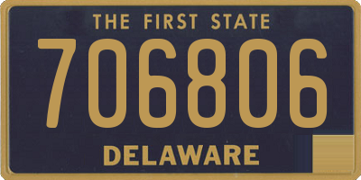 DE license plate 706806