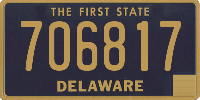 DE license plate 706817