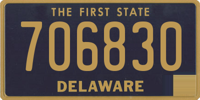 DE license plate 706830