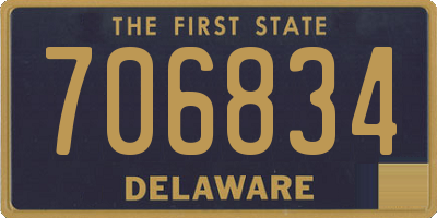 DE license plate 706834