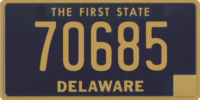 DE license plate 70685