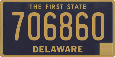DE license plate 706860