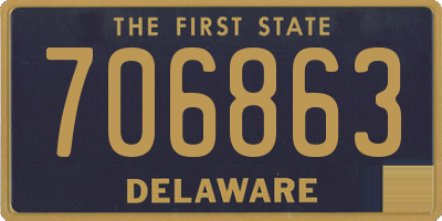 DE license plate 706863