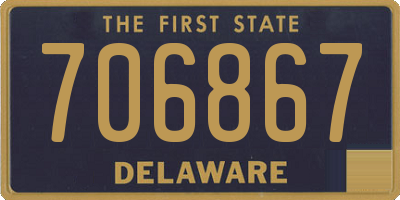 DE license plate 706867