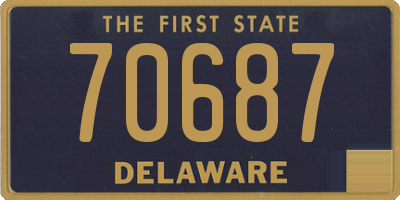 DE license plate 70687