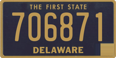DE license plate 706871