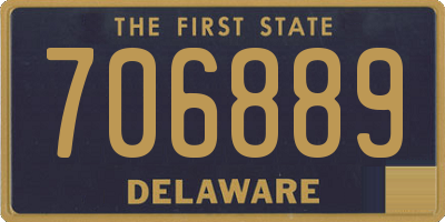 DE license plate 706889