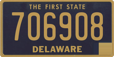 DE license plate 706908