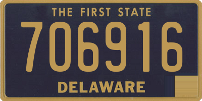 DE license plate 706916