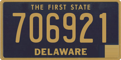 DE license plate 706921