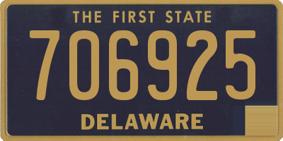 DE license plate 706925