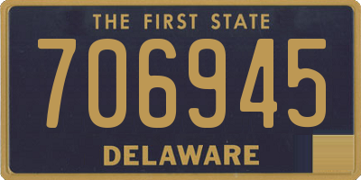 DE license plate 706945