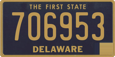 DE license plate 706953